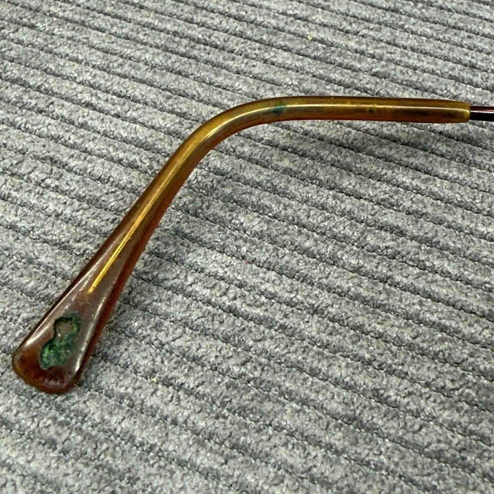 Ray-Ban RB 6018 2511‎ Brown Oval Metal Eyeglasses Frames Made in Italy 50-19-135